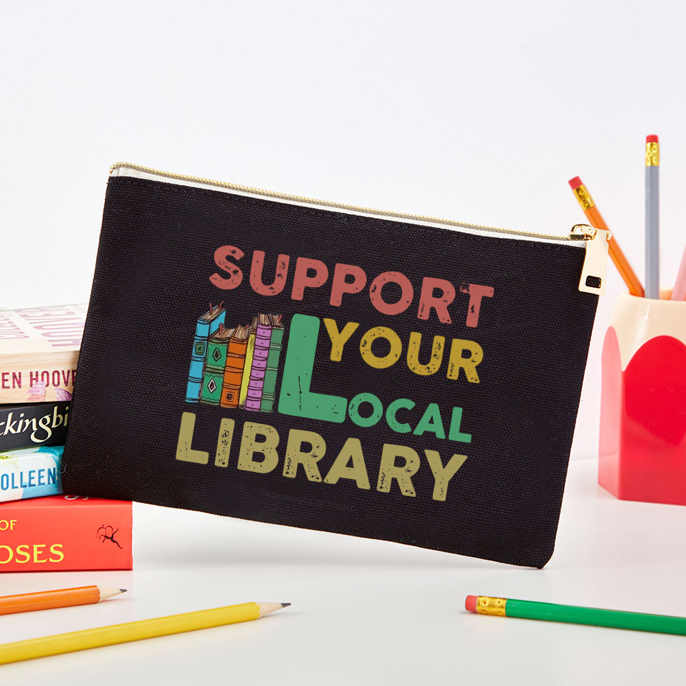 Pagewings Support Your Local Library Pouch