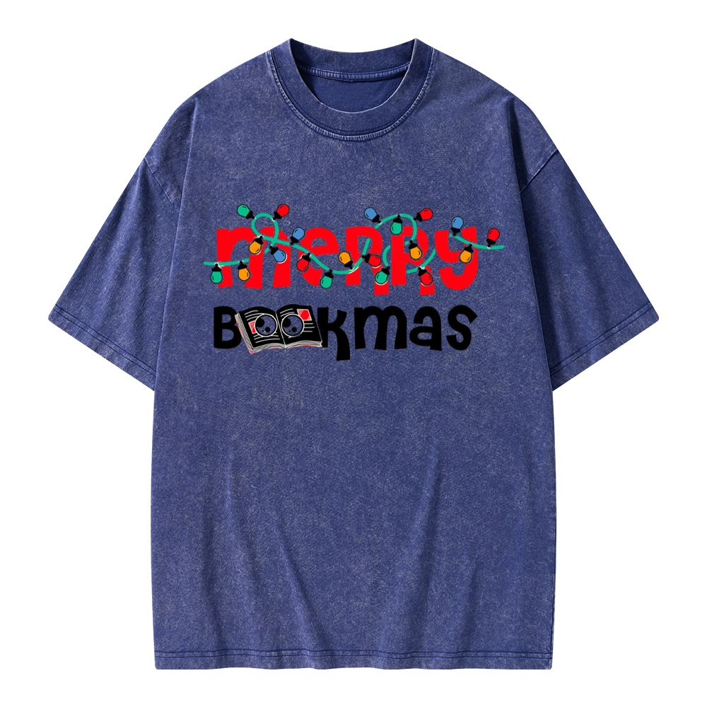 Pagewings Christmas Book Unisex Washed T-shirt