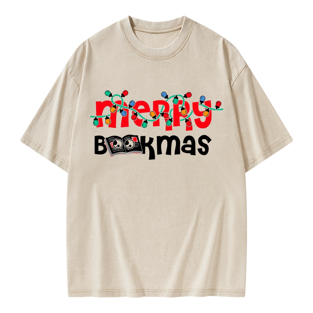 Pagewings Christmas Book Unisex Washed T-shirt