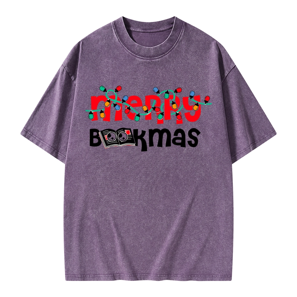 Pagewings Christmas Book Unisex Washed T-shirt