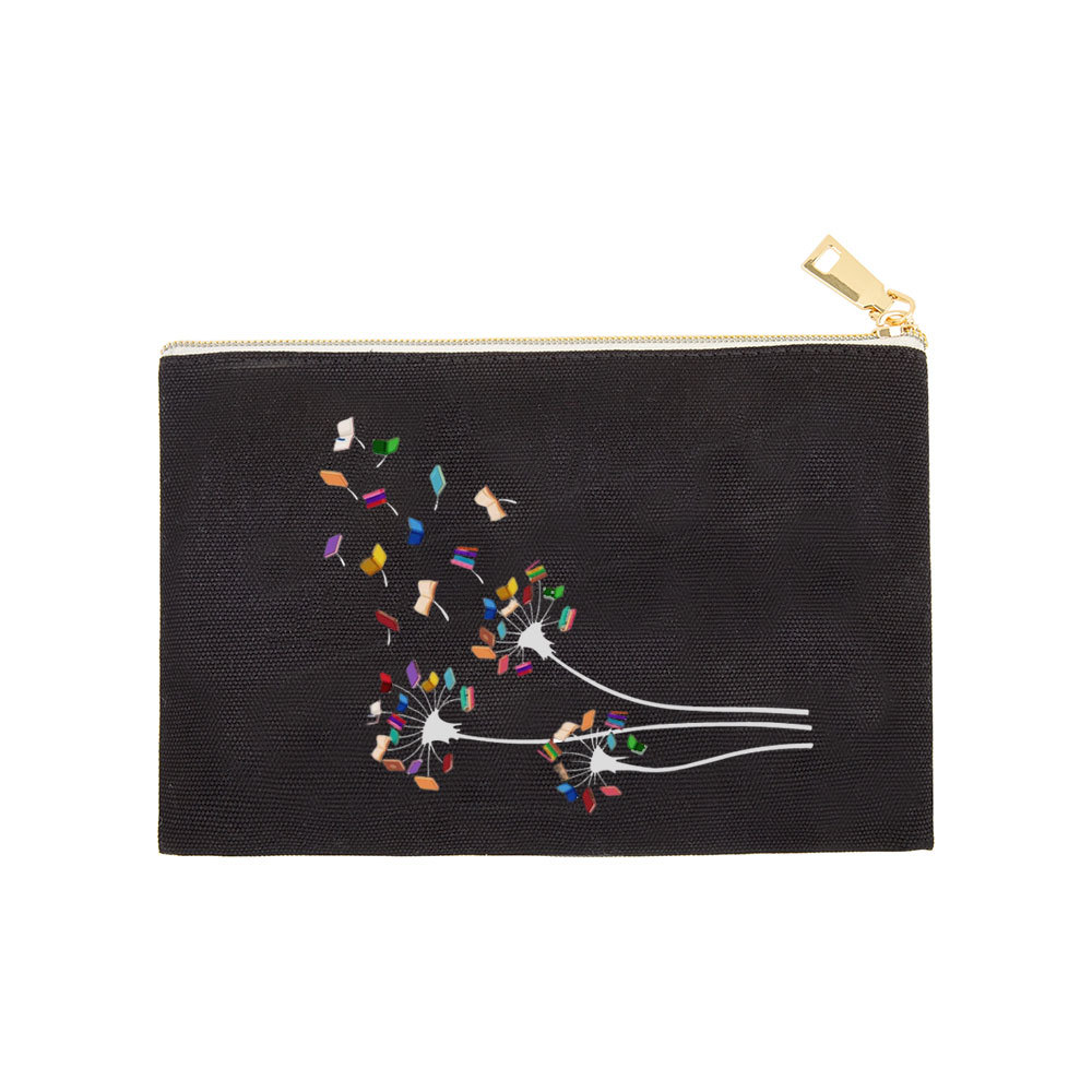 Pagewings Cute Dandelion Books Flower Fly Pouch