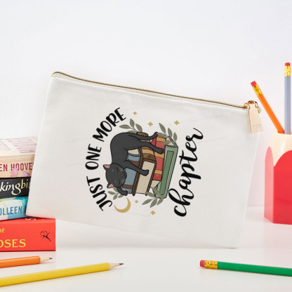 Pagewings Just One More Chapter Adorable Cat Pouch