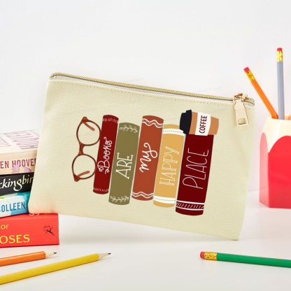 Pagewings Books are My Happy Place Pouch