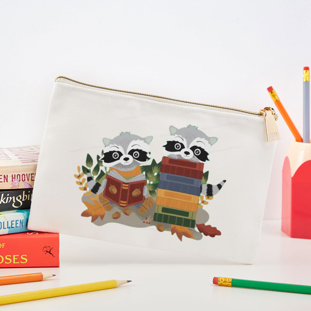 Pagewings Two Raccoons with Books Pouch
