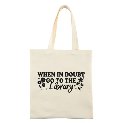 Pagewings When In Doubt Go To The Library Tote Bag