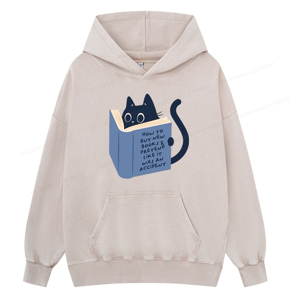 Pagewings How To Buy New Books Unisex Washed Hoodie