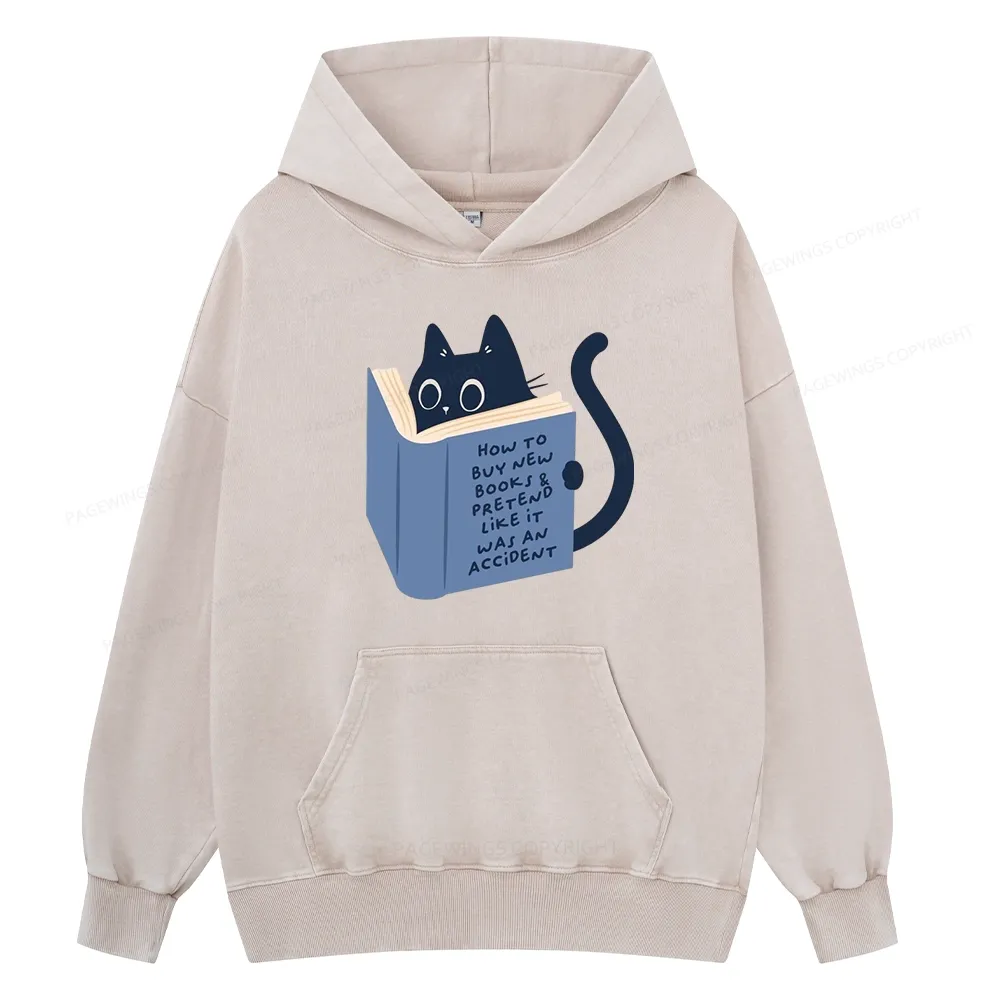 Pagewings How To Buy New Books Unisex Washed Hoodie
