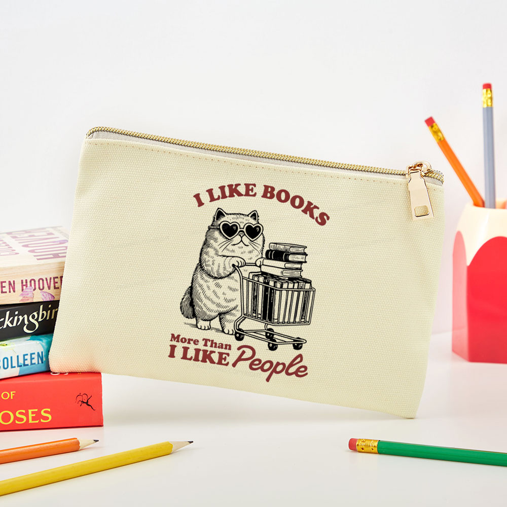Pagewings I Like Books More Than I Like People Pouch