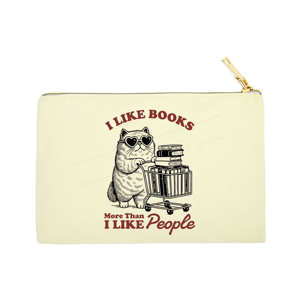 Pagewings I Like Books More Than I Like People Pouch
