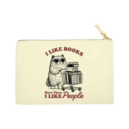 Pagewings I Like Books More Than I Like People Pouch