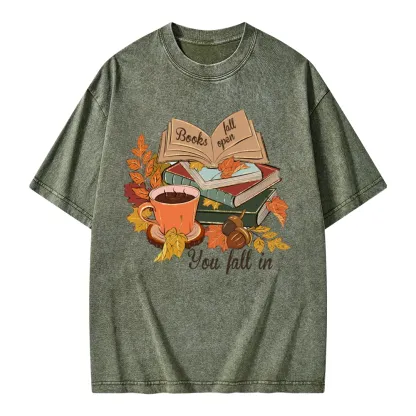 Pagewings Thanksgiving You Fall In Unisex Washed T-shirt