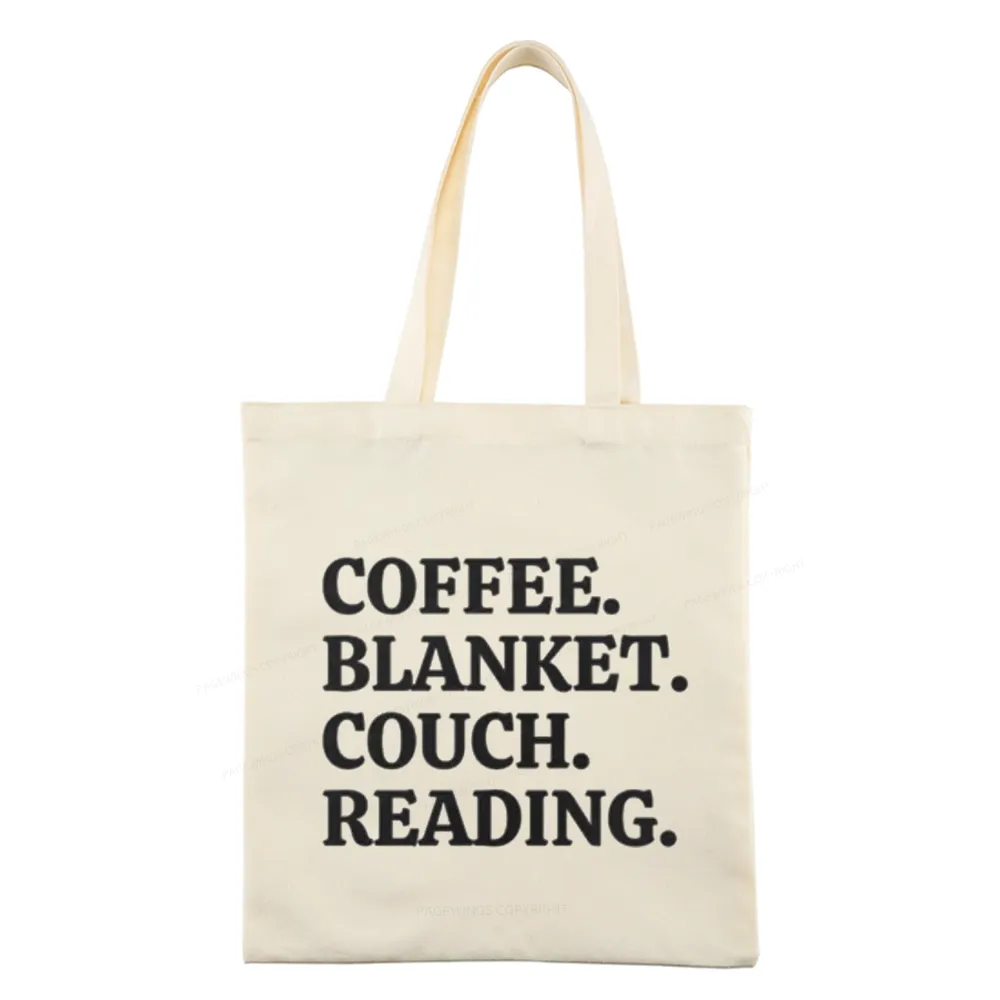 Pagewings Coffee Blanket Couch Reading Tote Bag