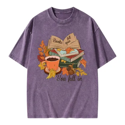 Pagewings Thanksgiving You Fall In Unisex Washed T-shirt