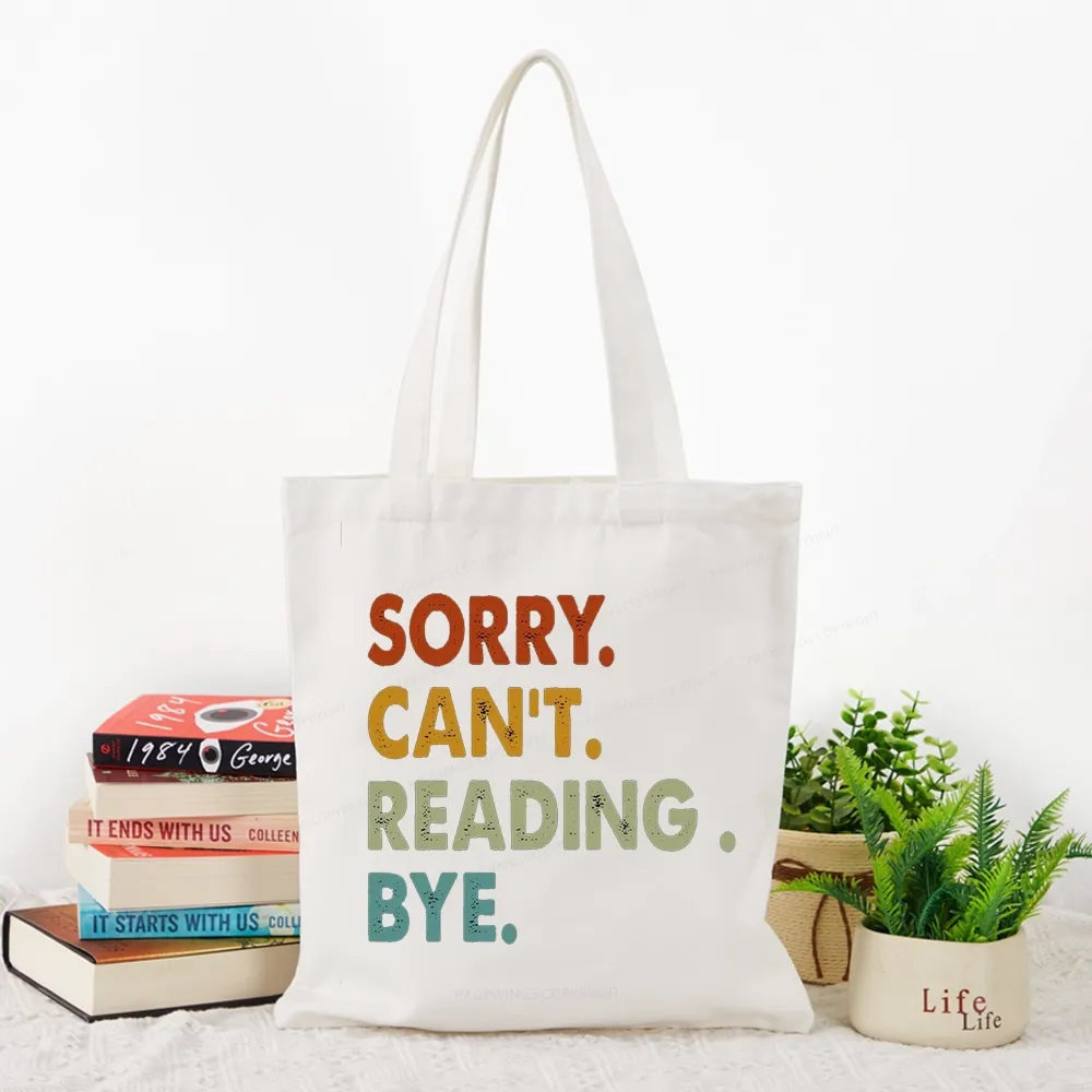 Pagewings Sorry Can't Reading Bye Tote Bag