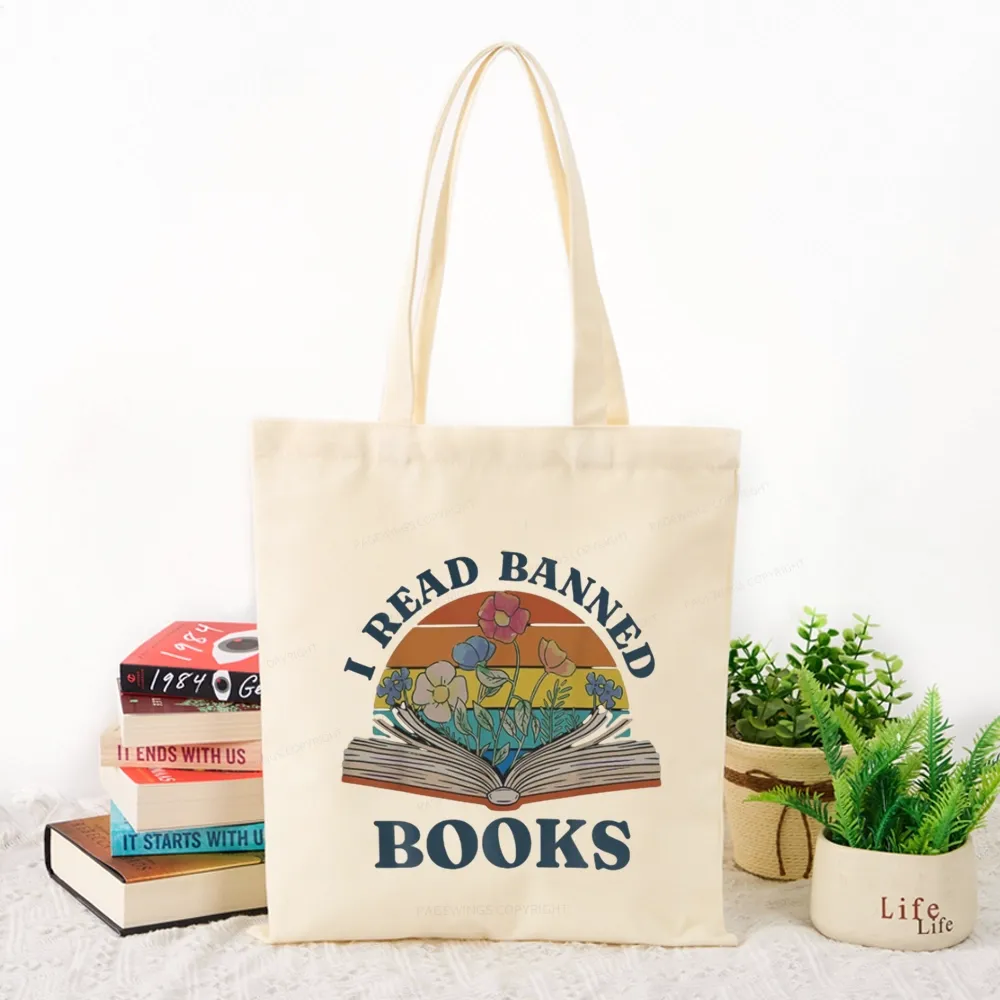 Pagewings I Read Banned Books Tote Bag