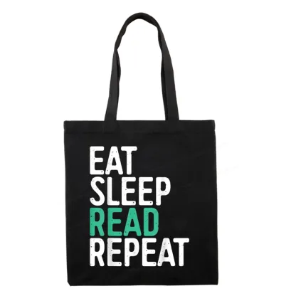 Pagewings Eat Sleep Read Repeat Tote Bag