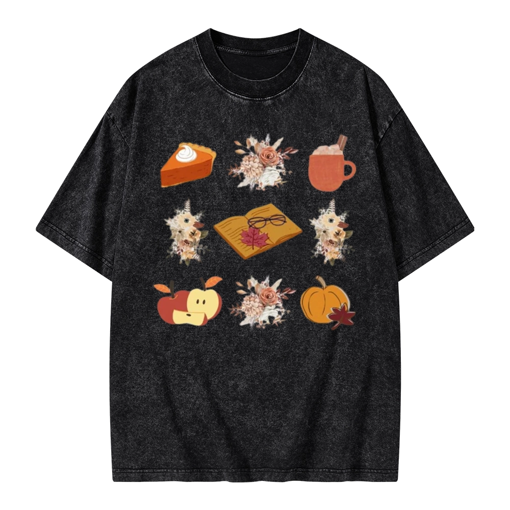 Pagewings Thanksgiving Book Unisex Washed T-shirt