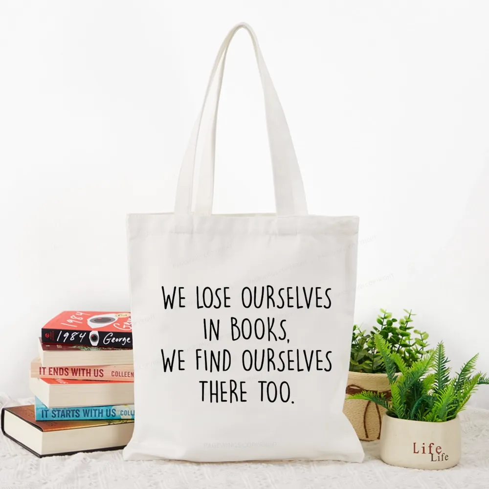 Pagewings Lose Ourselves In Books Tote Bag