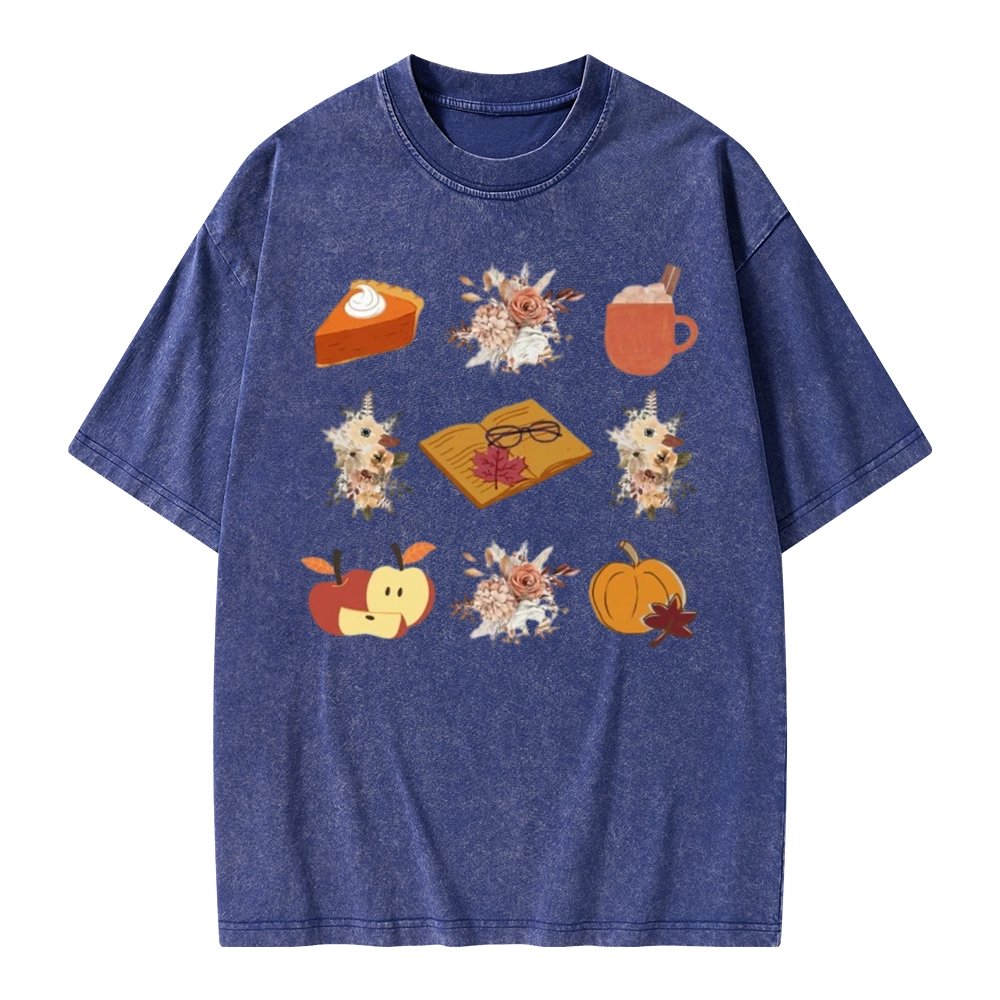 Pagewings Thanksgiving Book Unisex Washed T-shirt