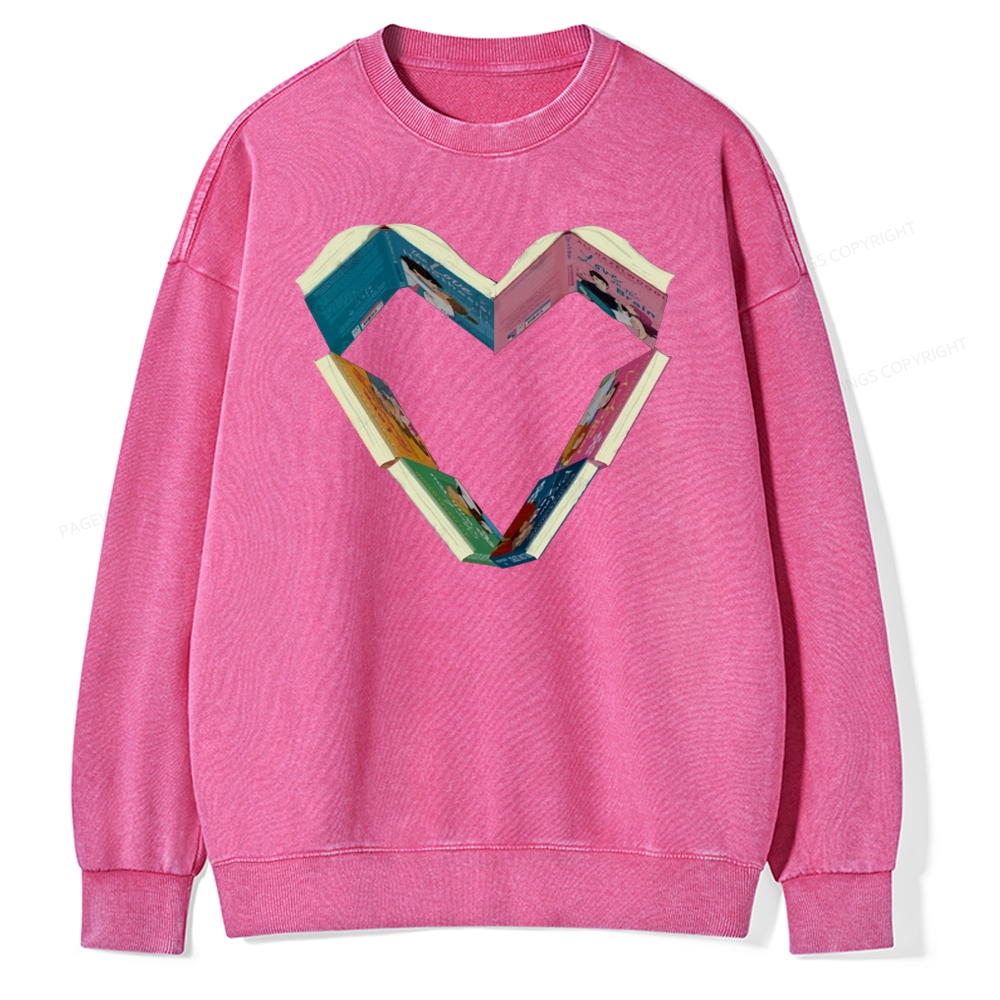 Pagewing Ali Hazelwood Books Unisex Washed Sweatshirt