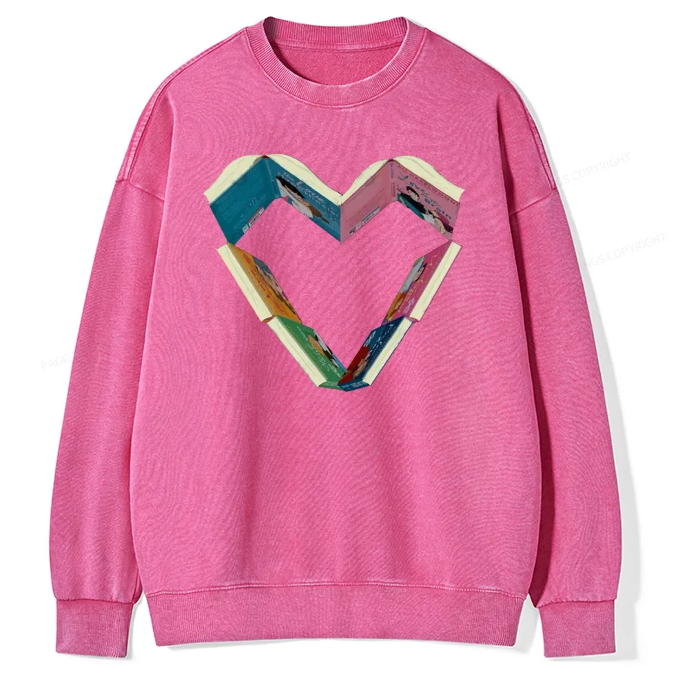 Pagewing Ali Hazelwood Books Unisex Washed Sweatshirt