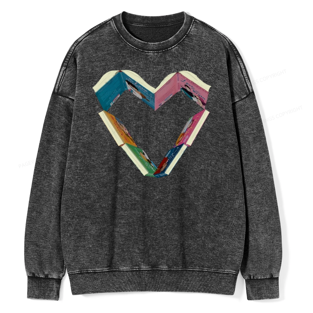 Pagewing Ali Hazelwood Books Unisex Washed Sweatshirt