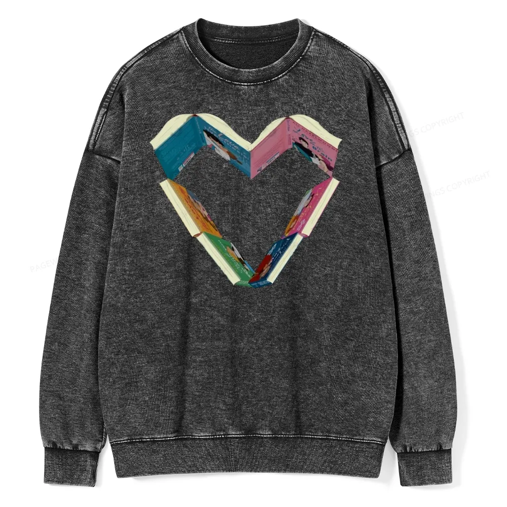 Pagewing Ali Hazelwood Books Unisex Washed Sweatshirt