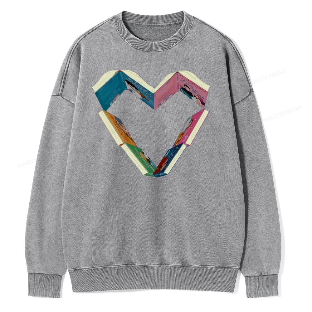 Pagewing Ali Hazelwood Books Unisex Washed Sweatshirt