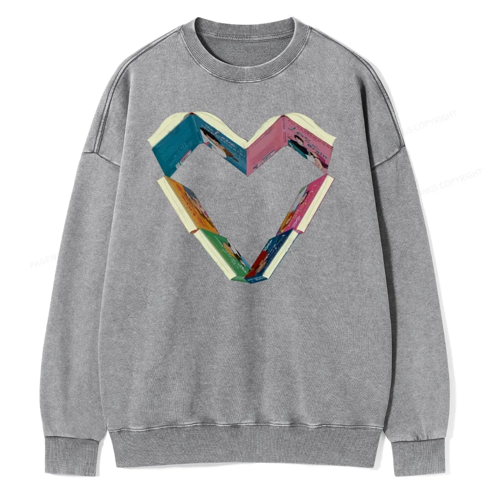 Pagewing Ali Hazelwood Books Unisex Washed Sweatshirt