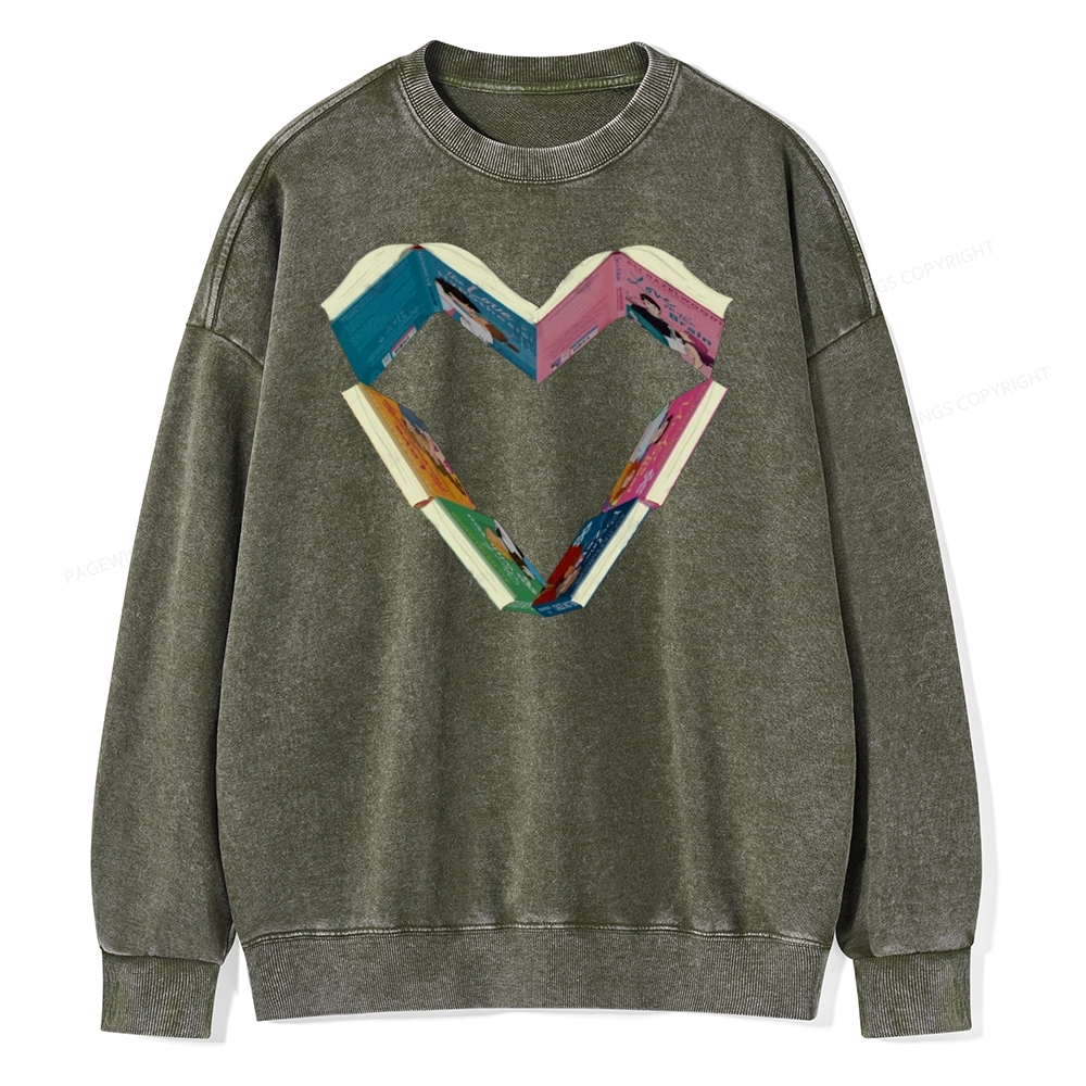 Pagewing Ali Hazelwood Books Unisex Washed Sweatshirt