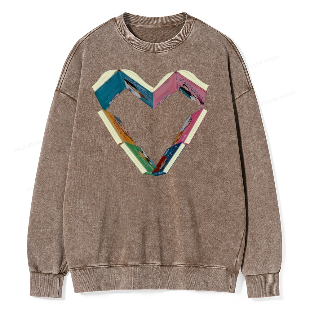 Pagewing Ali Hazelwood Books Unisex Washed Sweatshirt