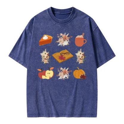 Pagewings Thanksgiving Book Unisex Washed T-shirt