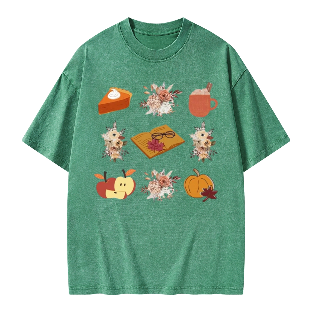 Pagewings Thanksgiving Book Unisex Washed T-shirt