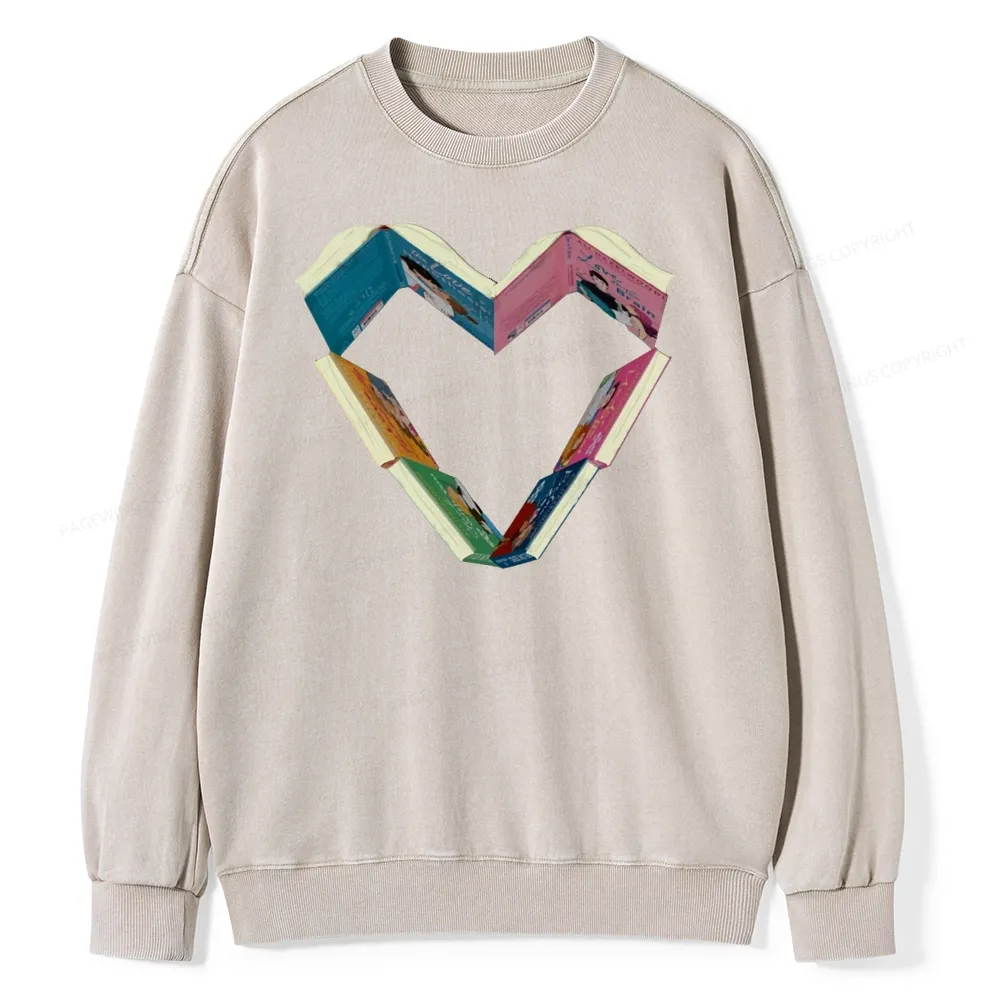 Pagewing Ali Hazelwood Books Unisex Washed Sweatshirt