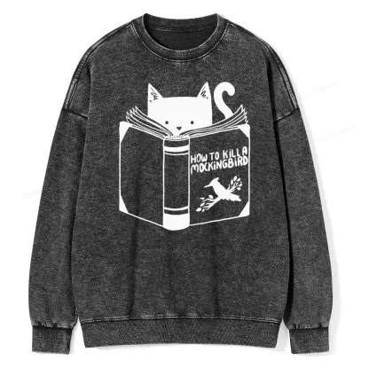 Pagewing How to Kill a Mockingbird Unisex Washed Sweatshirt