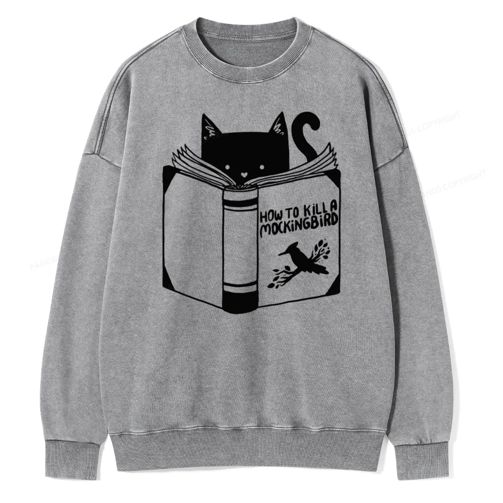 Pagewing How to Kill a Mockingbird Unisex Washed Sweatshirt