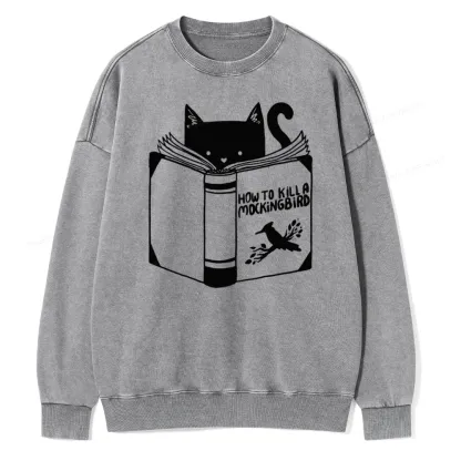 Pagewing How to Kill a Mockingbird Unisex Washed Sweatshirt