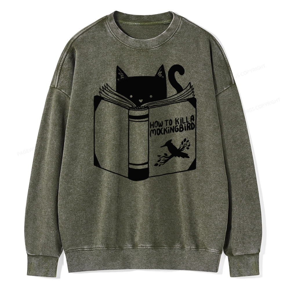Pagewing How to Kill a Mockingbird Unisex Washed Sweatshirt