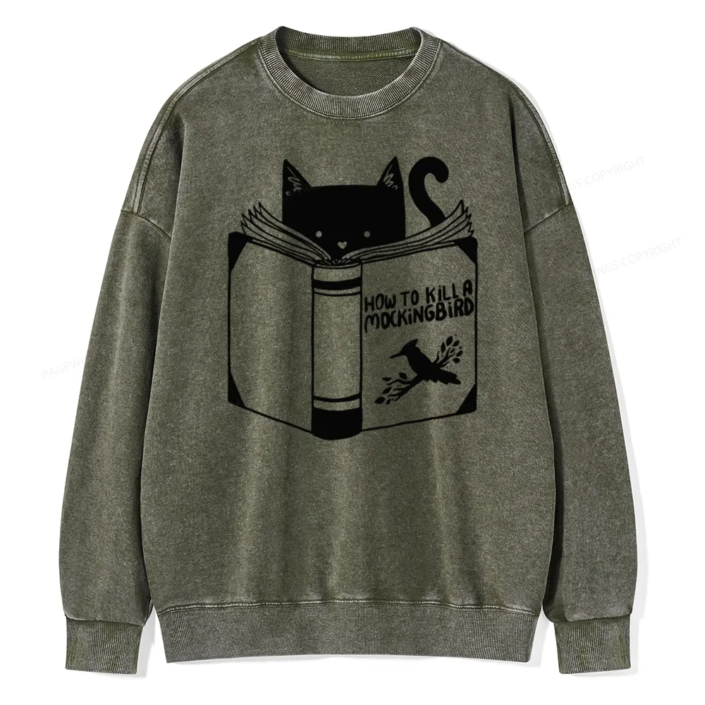 Pagewing How to Kill a Mockingbird Unisex Washed Sweatshirt