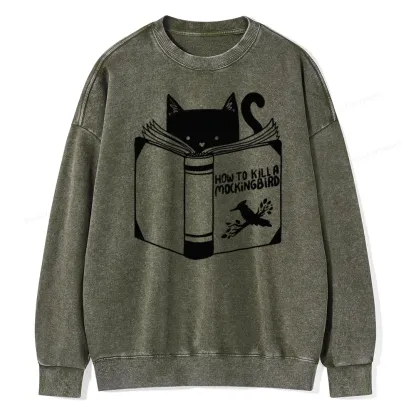 Pagewing How to Kill a Mockingbird Unisex Washed Sweatshirt