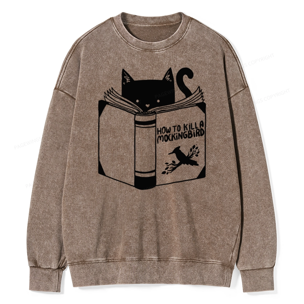 Pagewing How to Kill a Mockingbird Unisex Washed Sweatshirt