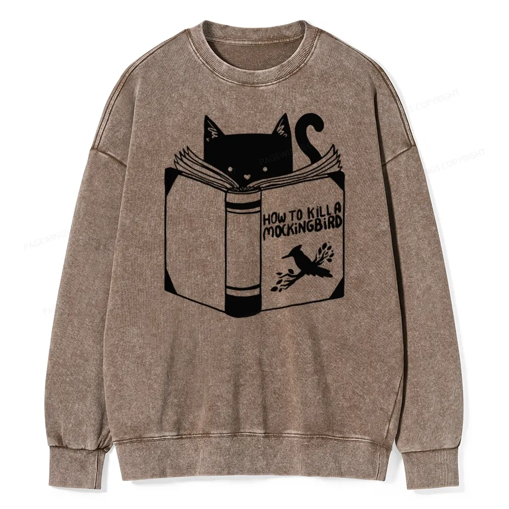 Pagewing How to Kill a Mockingbird Unisex Washed Sweatshirt