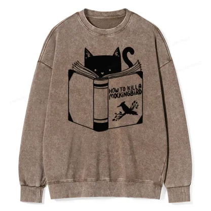 Pagewing How to Kill a Mockingbird Unisex Washed Sweatshirt