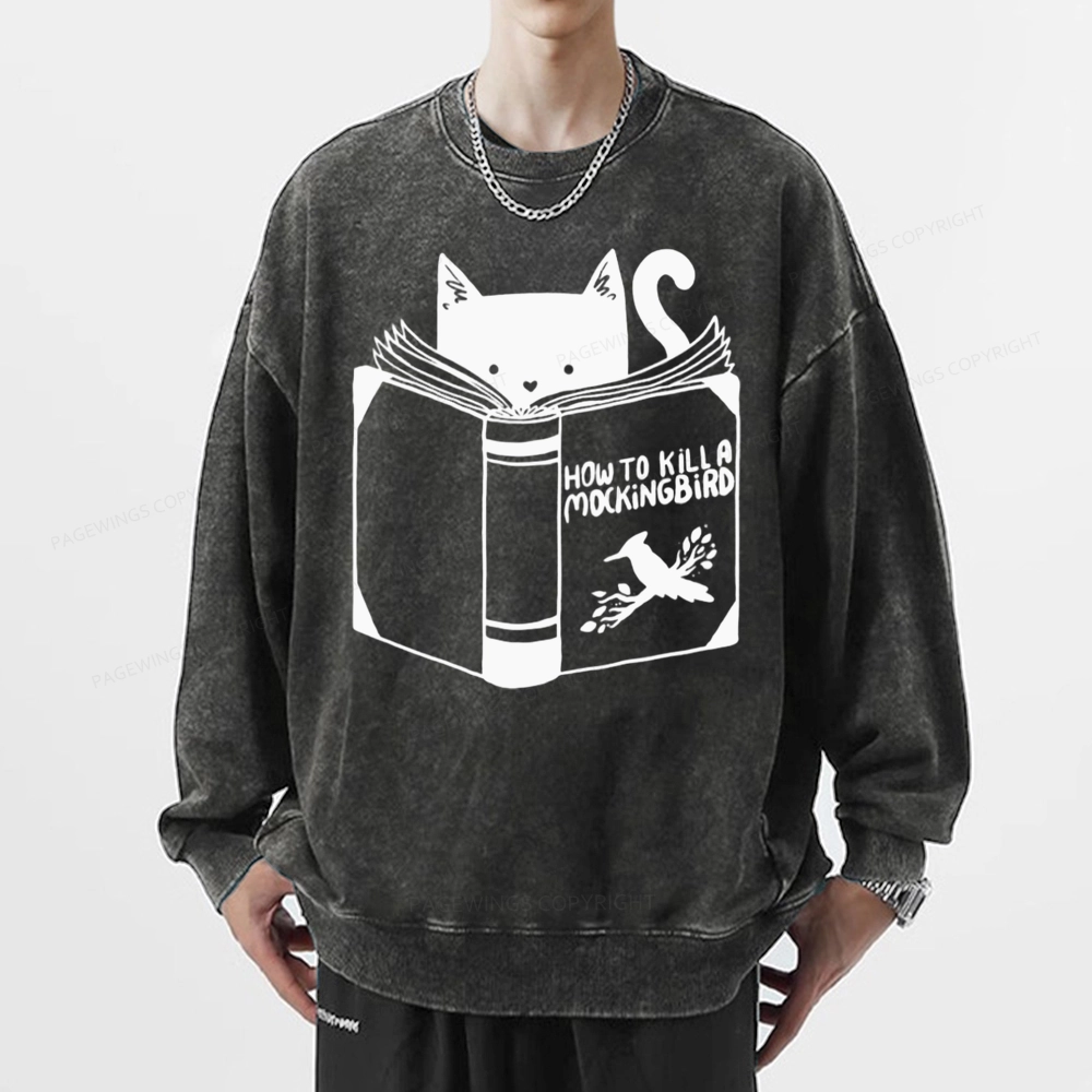 Pagewing How to Kill a Mockingbird Unisex Washed Sweatshirt