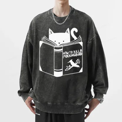 Pagewing How to Kill a Mockingbird Unisex Washed Sweatshirt