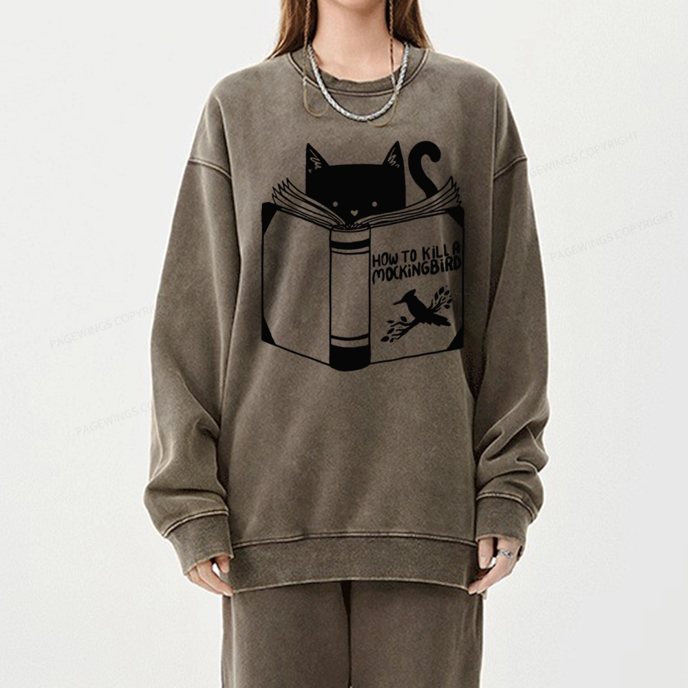 Pagewing How to Kill a Mockingbird Unisex Washed Sweatshirt
