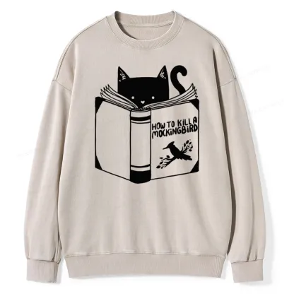 Pagewing How to Kill a Mockingbird Unisex Washed Sweatshirt