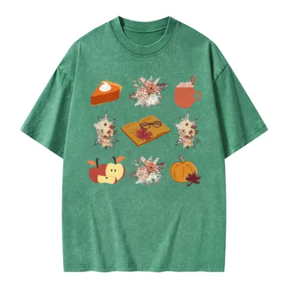 Pagewings Thanksgiving Book Unisex Washed T-shirt