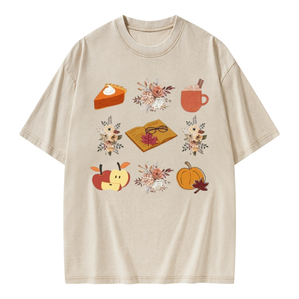 Pagewings Thanksgiving Book Unisex Washed T-shirt