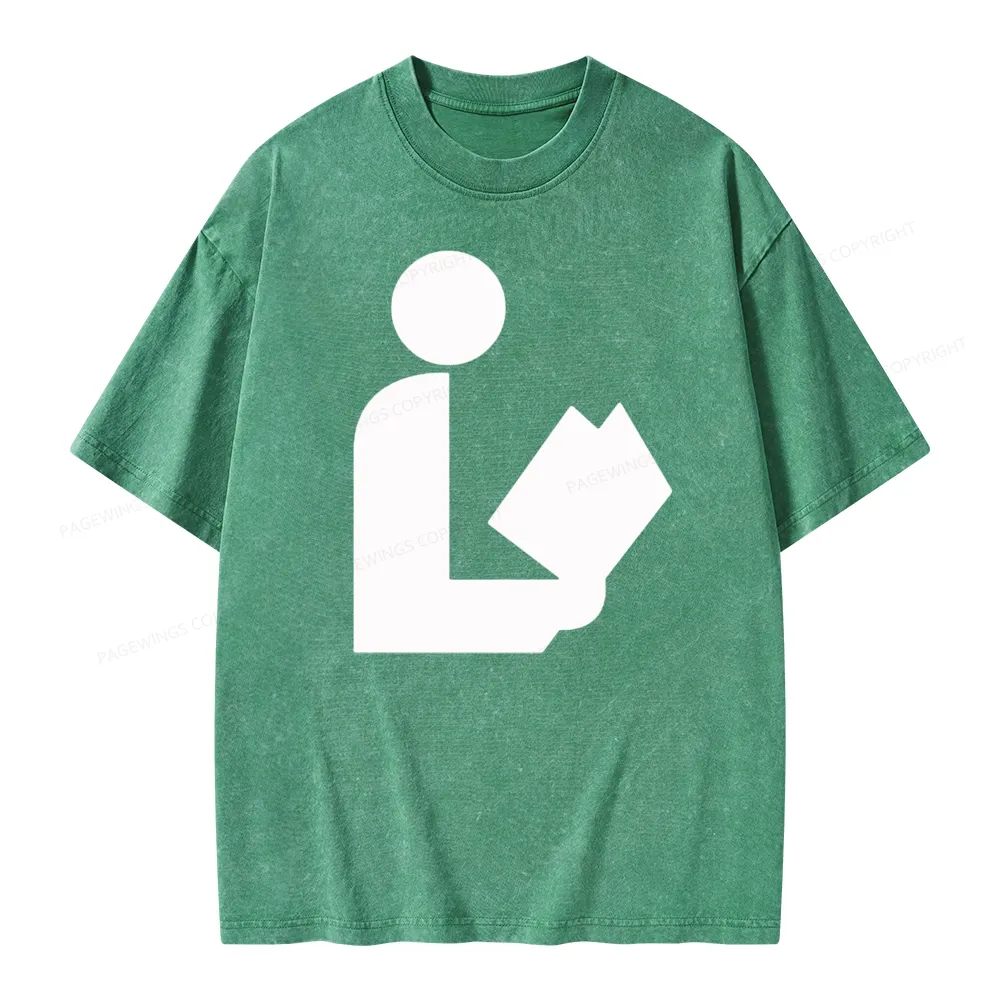 Pagewing National Library Symbol Unisex Washed T-shirt